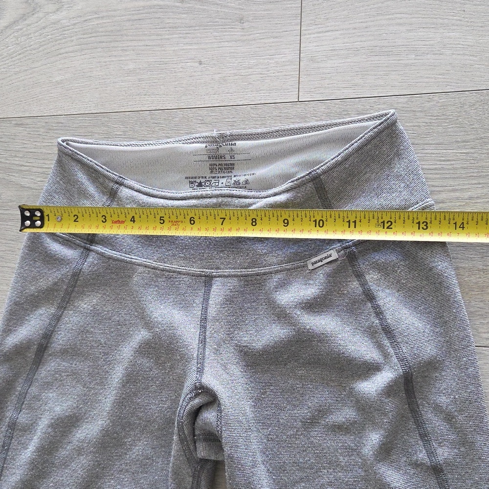PATAGONIA Capilene Mid Weight Baselayer Leggings Pants Heathered Striped Gray XS - Picture 5 of 5